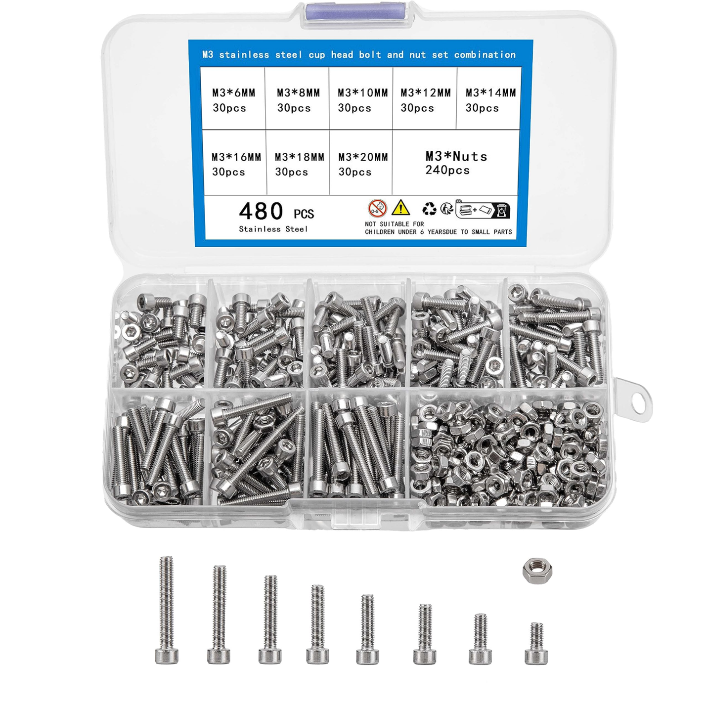 M3 Screw Assortment Kit (6mm-20mm)