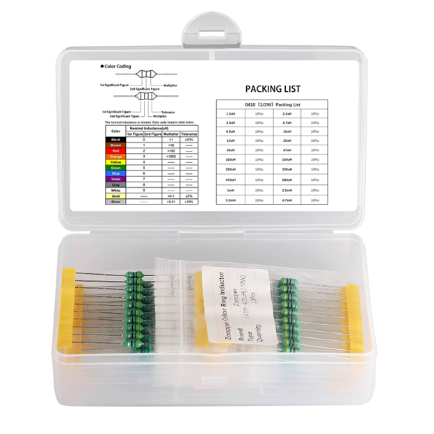 200Pcs 0410 Inductor Assortment Kit (1uH - 4.7mH)