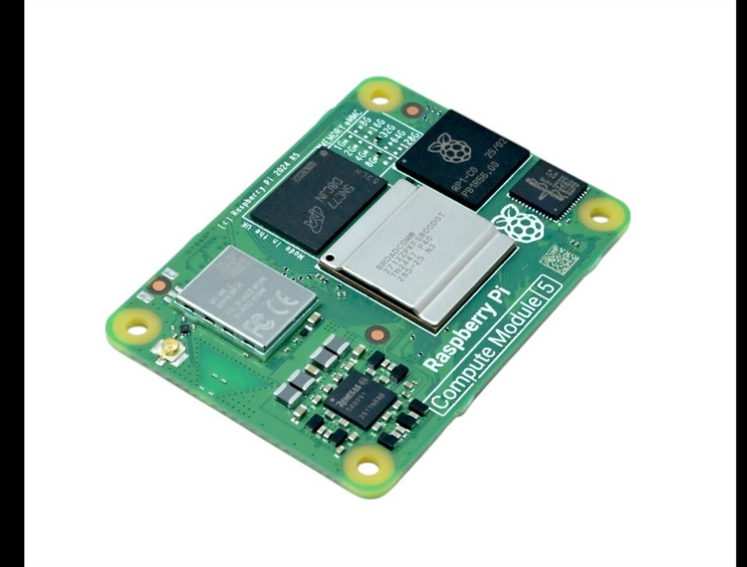 Raspberry Pi Compute Module 5- 8GB RAM, 32GB eMMC, 2.4/5.0GHz Wi-Fi & Bluetooth 5.0 (CM5108032)