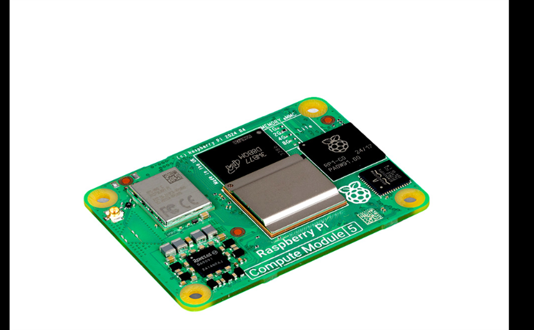 Raspberry Pi Compute Module 5- 2GB RAM, 32GB eMMC, 2.4/5.0GHz Wi-Fi & Bluetooth 5.0 (CM5102032)